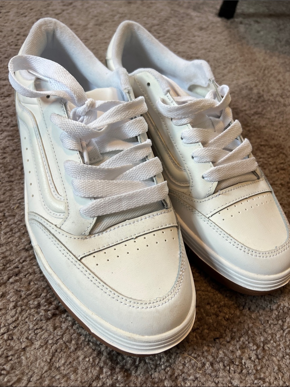 Vans White Low-Top Sneakers. Brand New! Never been worn.